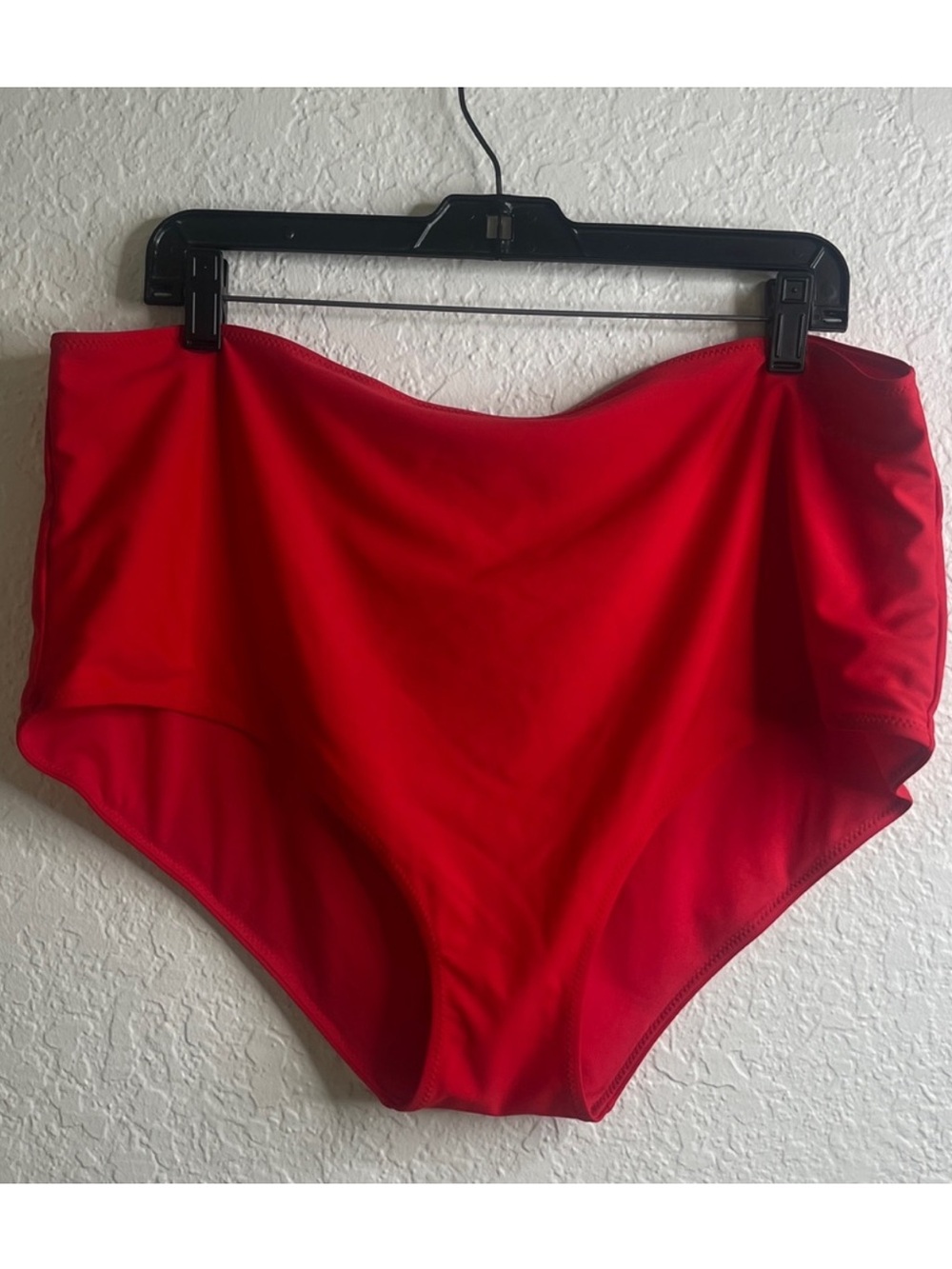Ganni Black Bandeau High-Waist Bikini Set in Red Euro Size 48 - Picture 9 of 10